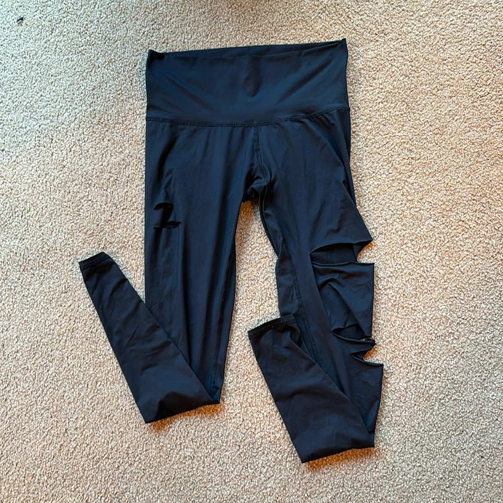 Teeki leggings - rip detail, great condition, never dried by machine
